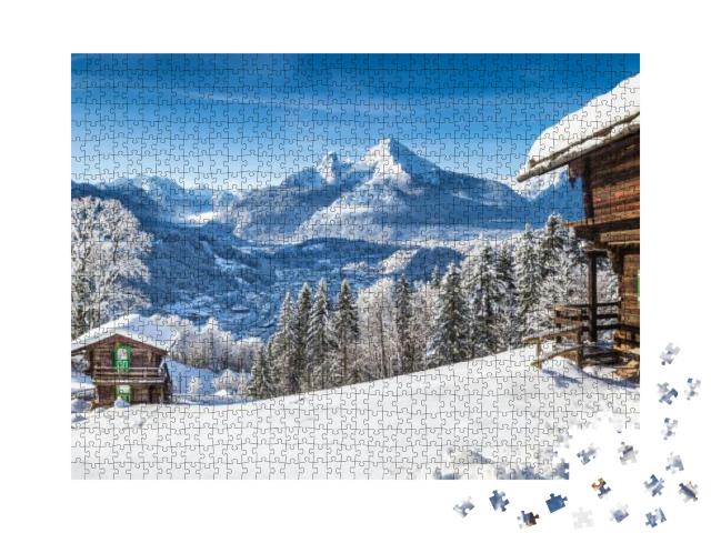Puzzle 1000 Teile „Winterliche Alpen in Österreich“