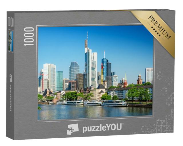 Puzzle 1000 Teile „Blick auf die Skyline von Frankfurt am Main, Hessen “