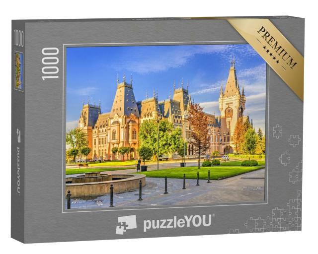 Puzzle 1000 Teile „Kulturpalast auf dem zentralen Platz in der Stadt Iasi, Moldawien, Rumänien“