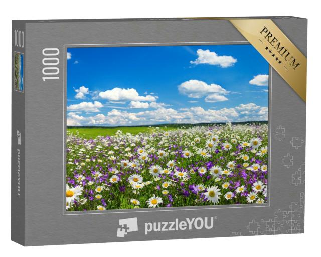 Puzzle 1000 Teile „Frühlingslandschaft mit blühenden Blumen“