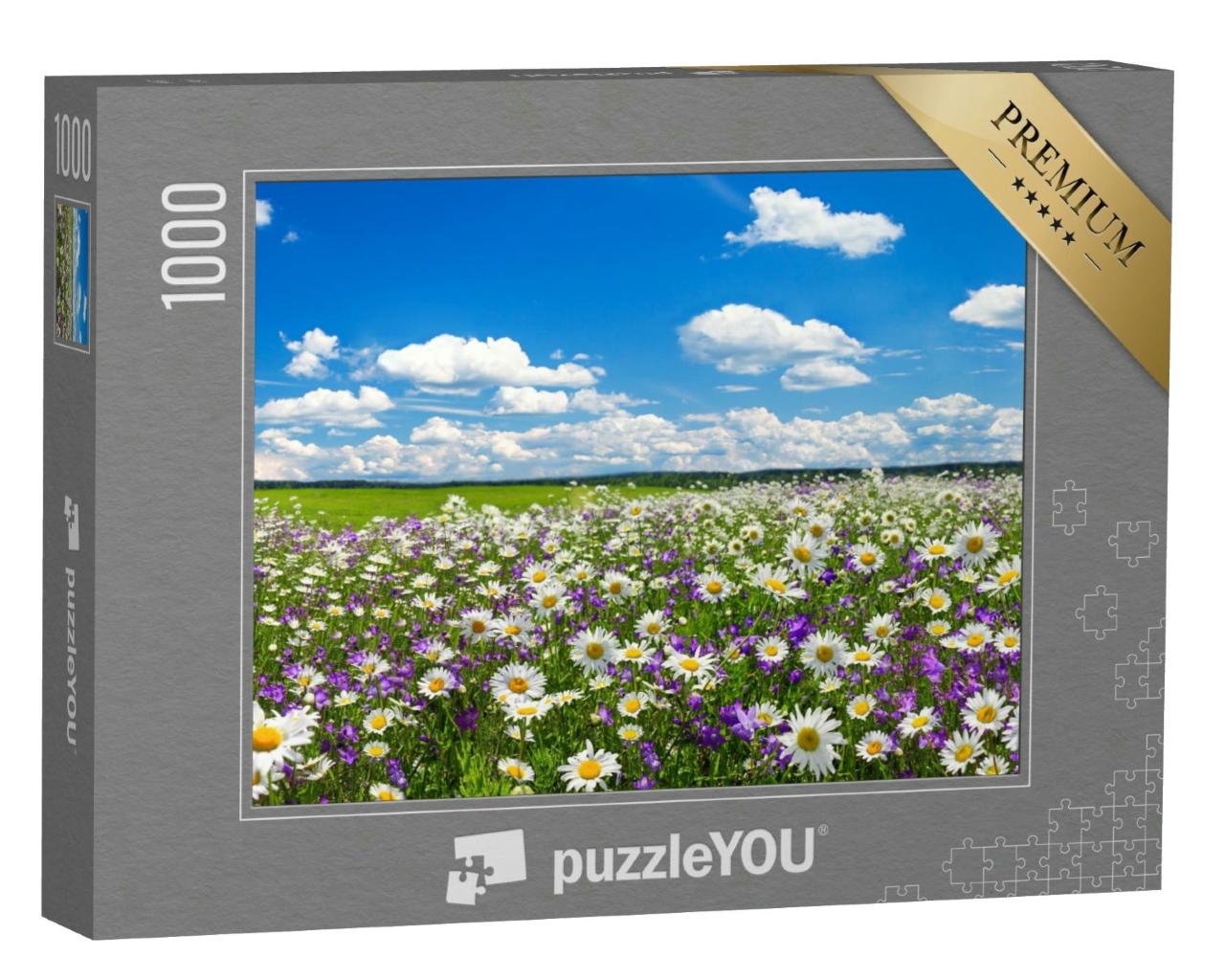 Puzzle 1000 Teile „Frühlingslandschaft mit blühenden Blumen“