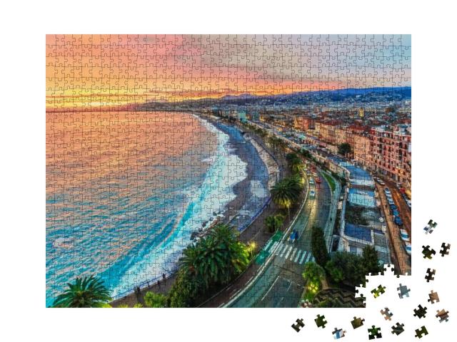 Puzzle 1000 Teile „Schöner Abend: Stimmung nach dem Sonnenuntergang“