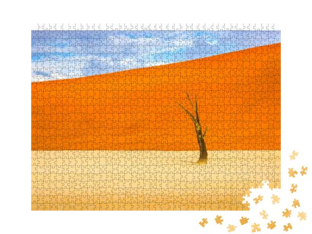 Puzzle 1000 Teile „Toter Baum in der Sandwüste Sahara“