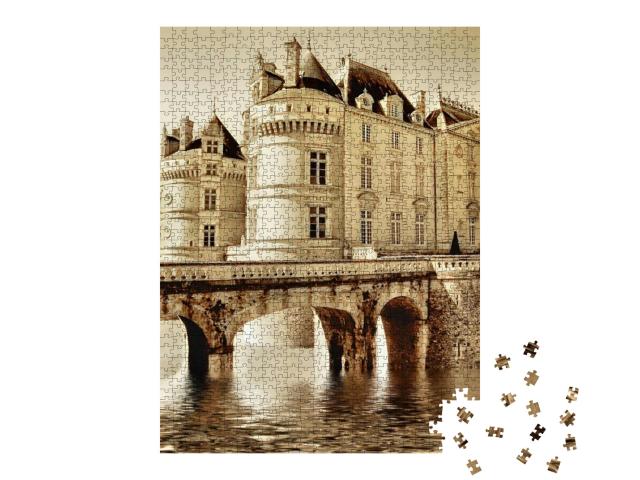 Puzzle 1000 Teile „Schloss Le Lude: Bild mit künstlerischem Effekt“