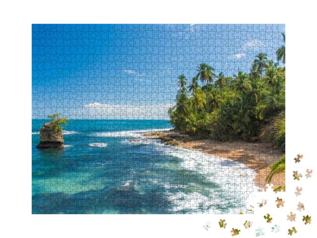 Puzzle 1000 Teile „Karibischer Strand von Manzanillo bei Puerto Viejo, Costa Rica“