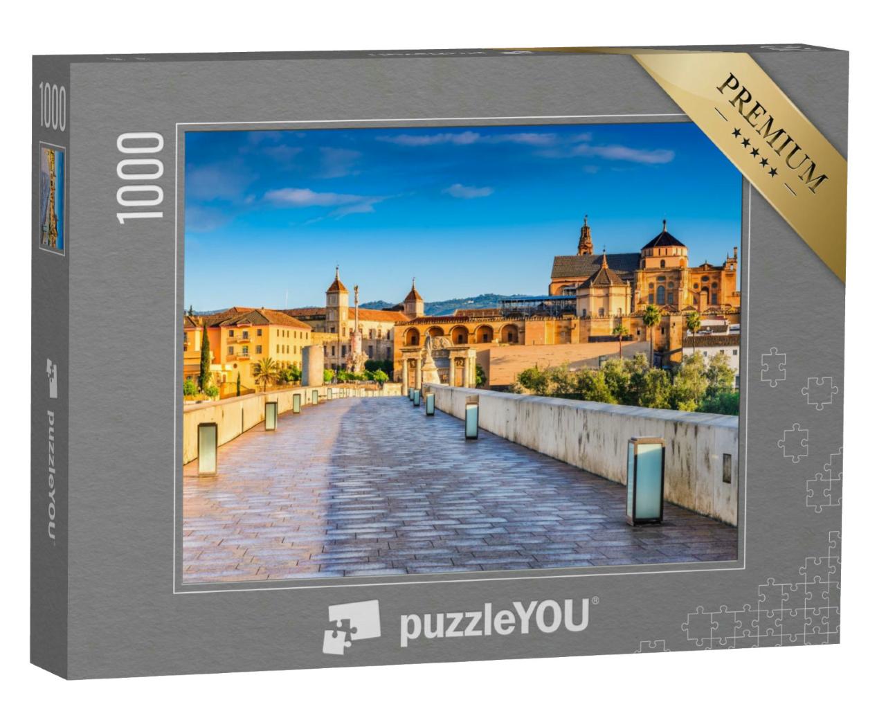 Puzzle 1000 Teile „Mezquita-Kathedrale und römische Brücke, Cordoba, Andalusien, Spanien“