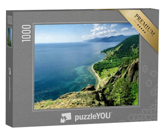 Puzzle 1000 Teile „Blick über den schönen Baikalsee, Russland“