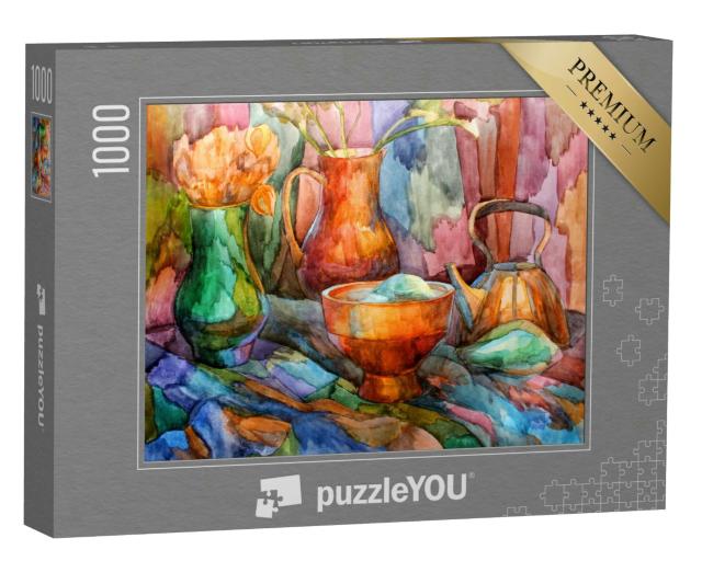 Puzzle 1000 Teile „Stillleben mit verschiedenen Gefäßen “