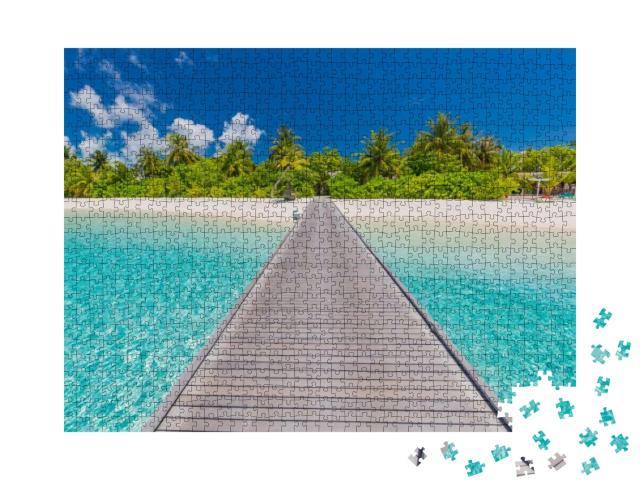 Puzzle 1000 Teile „Strandimpression auf den Malediven“