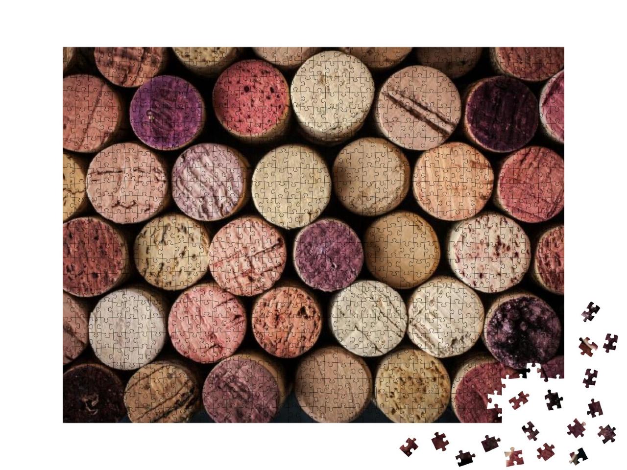 Puzzle 1000 Teile „Weinkorken in verschiedenen Farben “