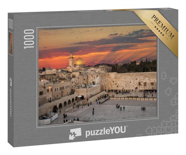 Puzzle 1000 Teile „Westmauer am Felsendom auf dem Tempelberg in Jerusalem, Israel“