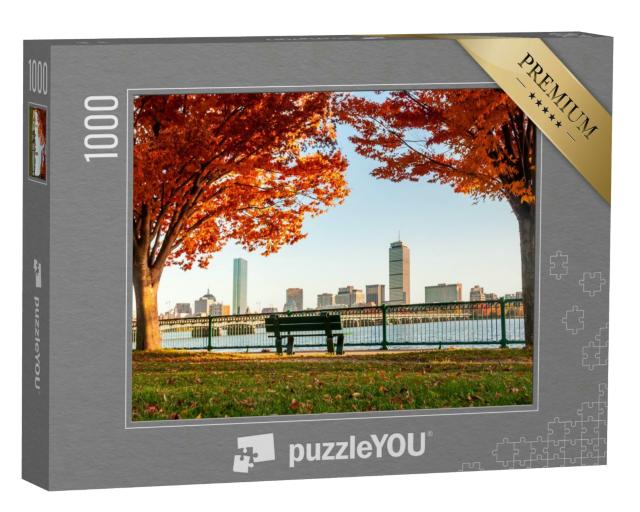 Puzzle 1000 Teile „Herbststimmung: Skyline von Boston “