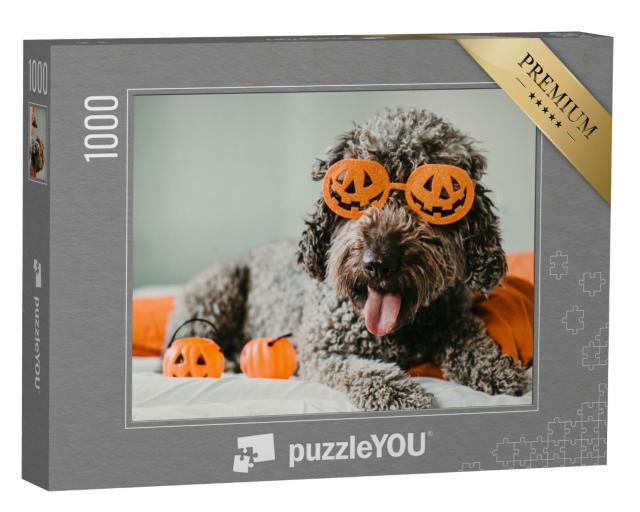 Puzzle 1000 Teile „Süßer Halloween-Hund“