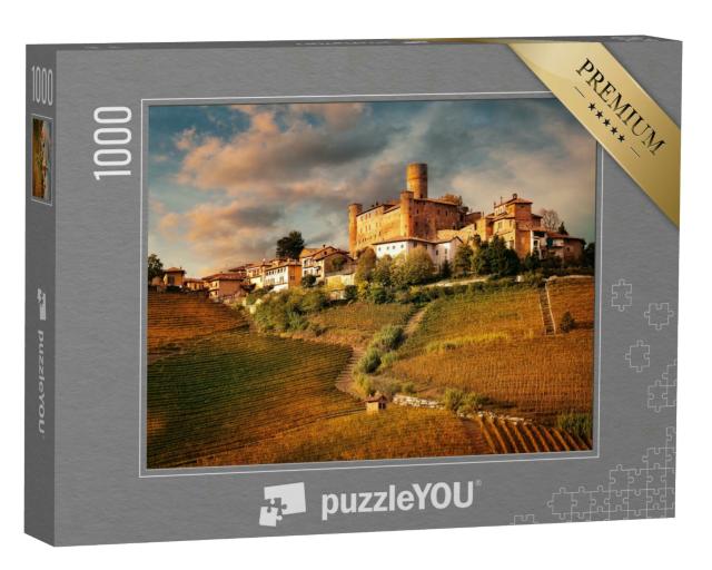 Puzzle 1000 Teile „Castiglione Faletto, Dorf in der Weinregion Barolo, Langhe, Piemont, Italien“