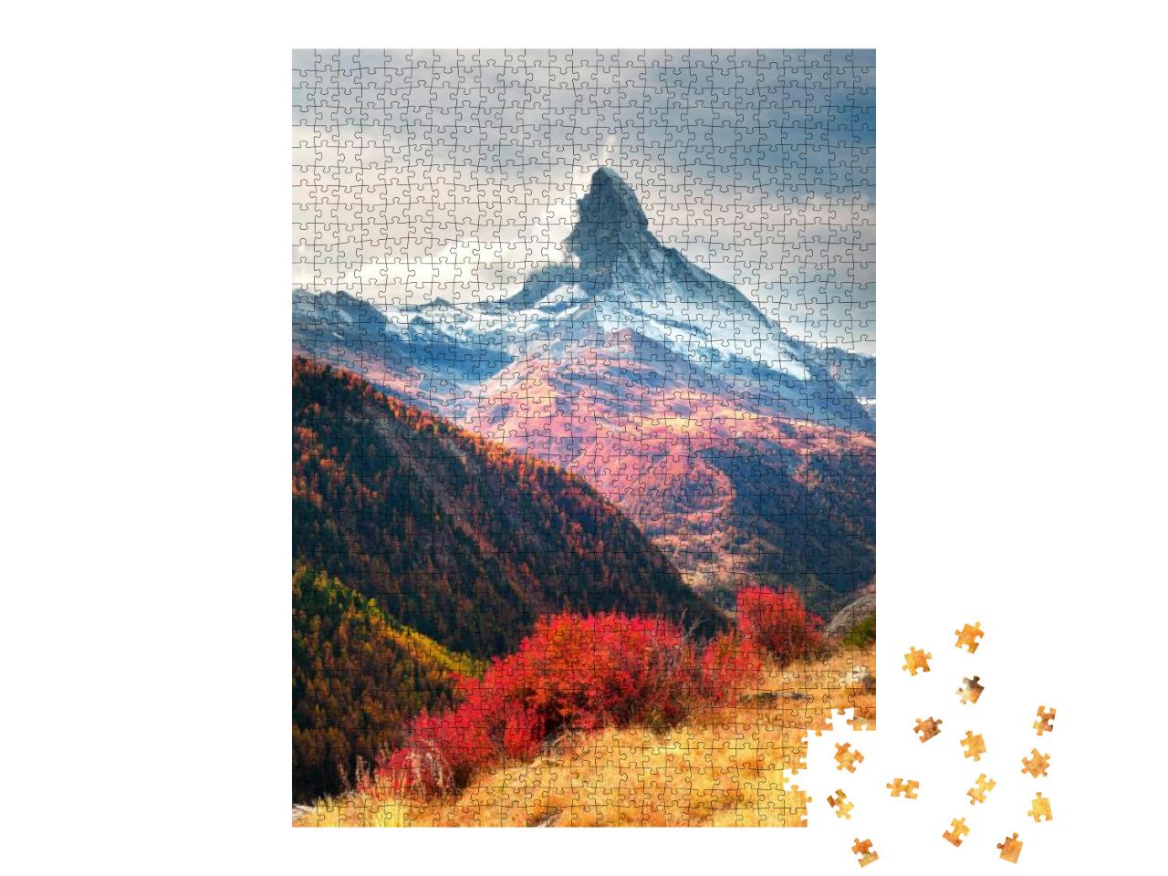 Puzzle 1000 Teile „Matterhorngipfel im Herbst, Schweiz“