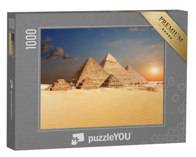 Puzzle 1000 Teile „Berühmte ägyptische Pyramiden von Gizeh“