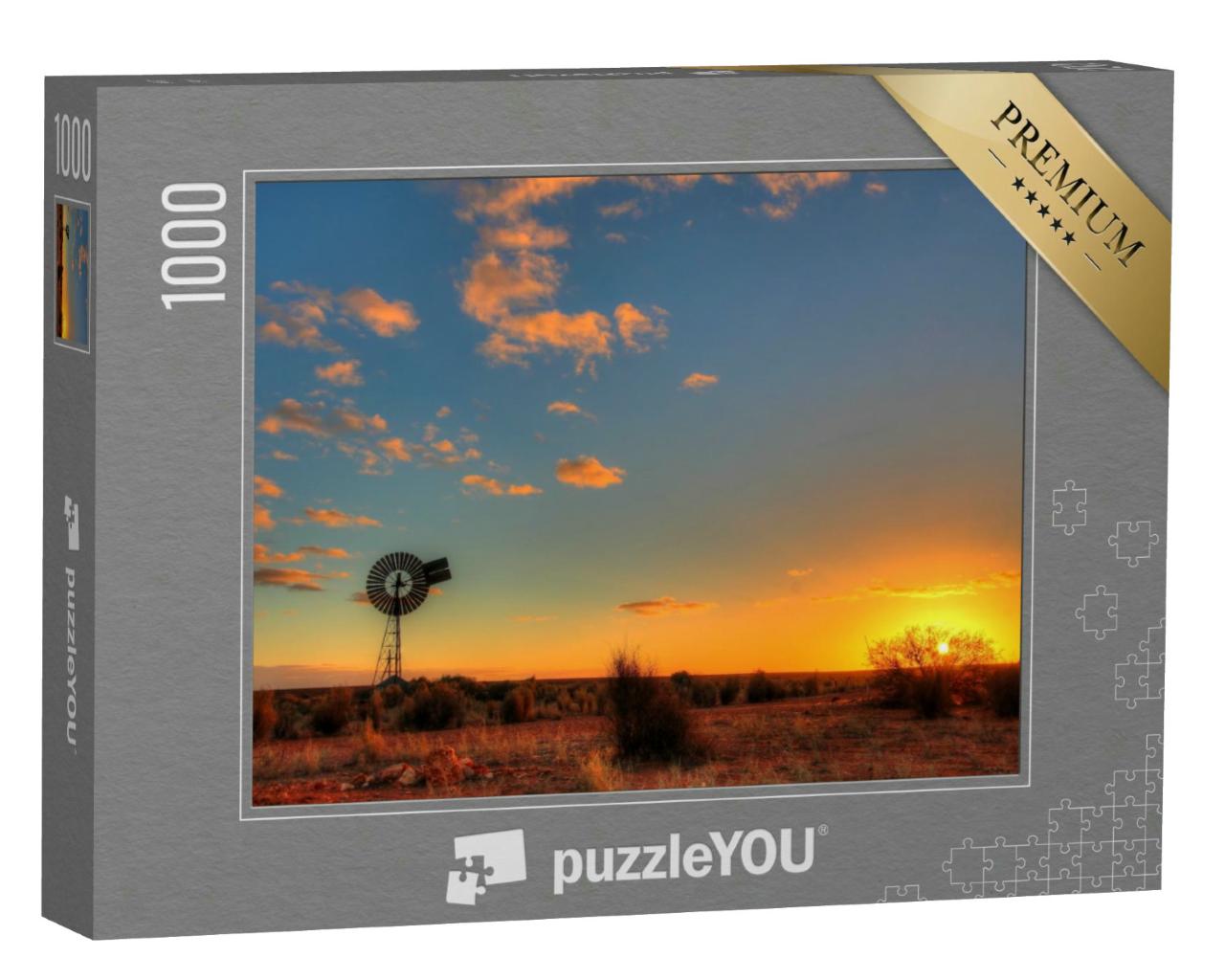 Puzzle 1000 Teile „Windmühle im abgelegenen australischen Outback“