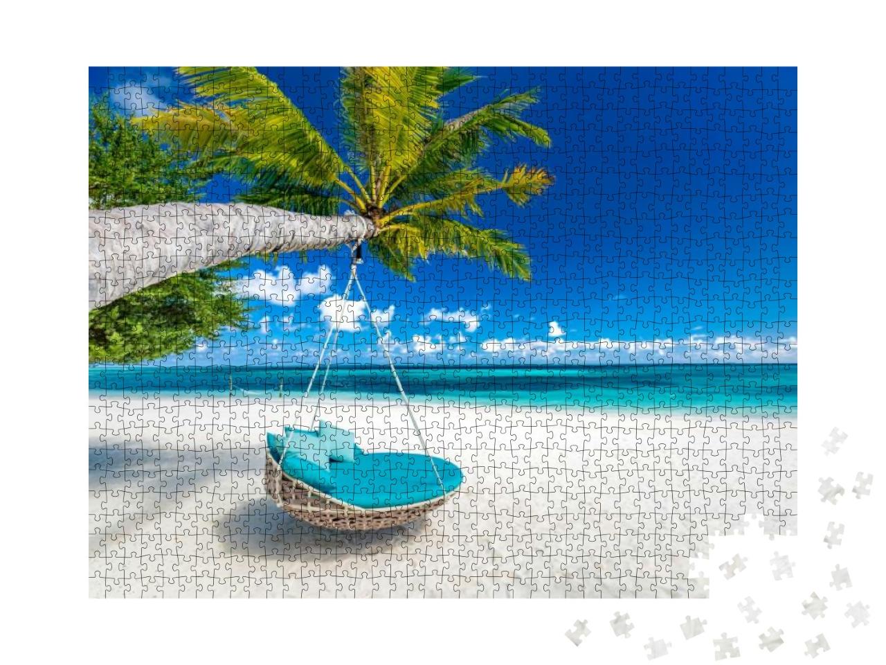 Puzzle 1000 Teile „Sommerlandschaft mit Hängematte“