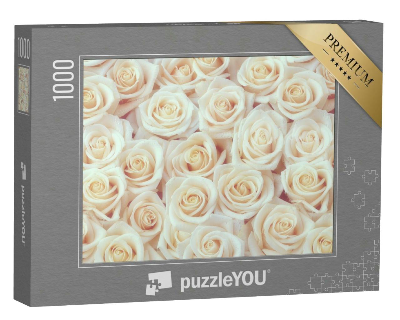 Puzzle 1000 Teile „Weiße Rosen“