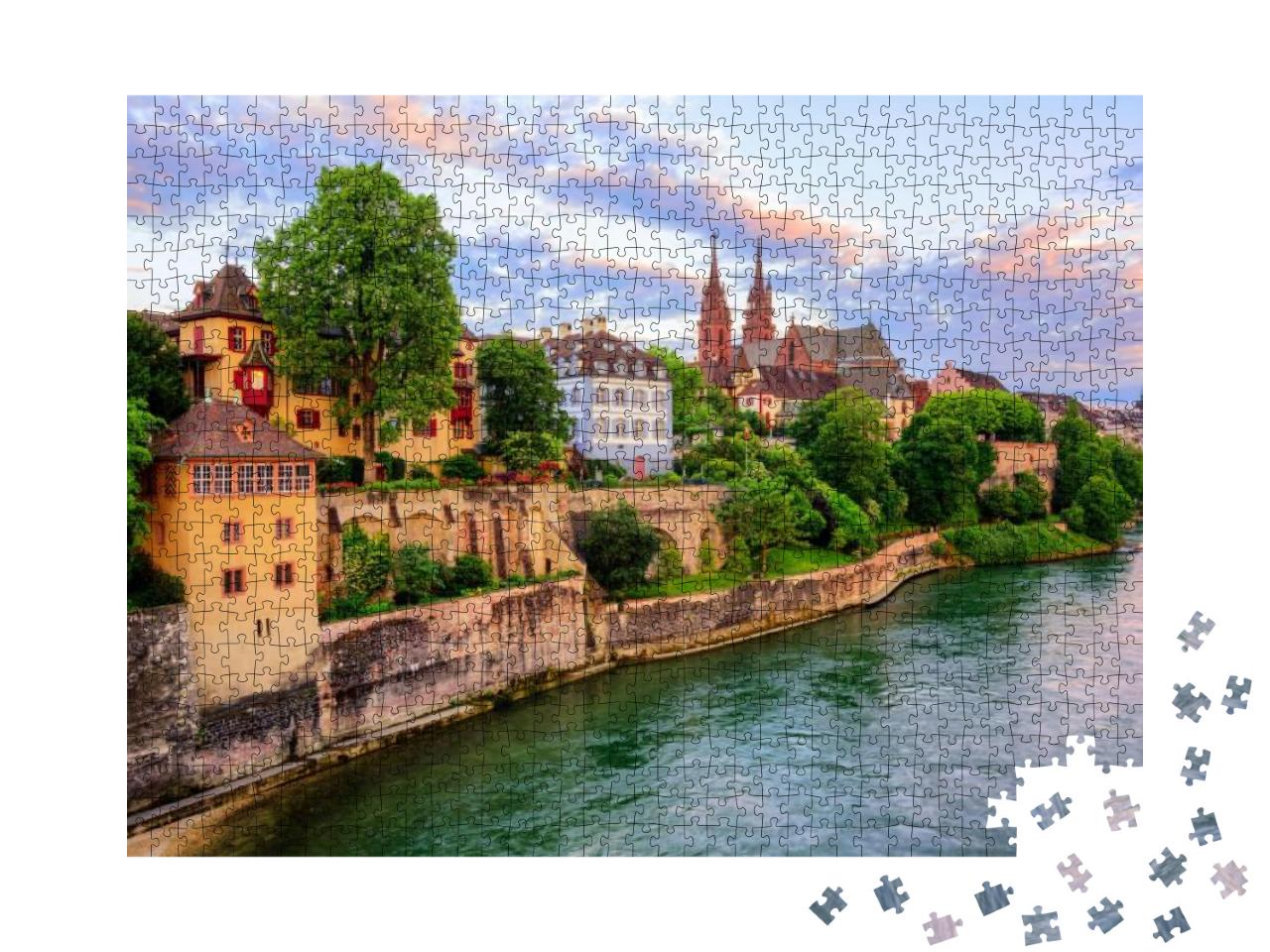 Puzzle 1000 Teile „Die Altstadt von Basel, Schweiz“