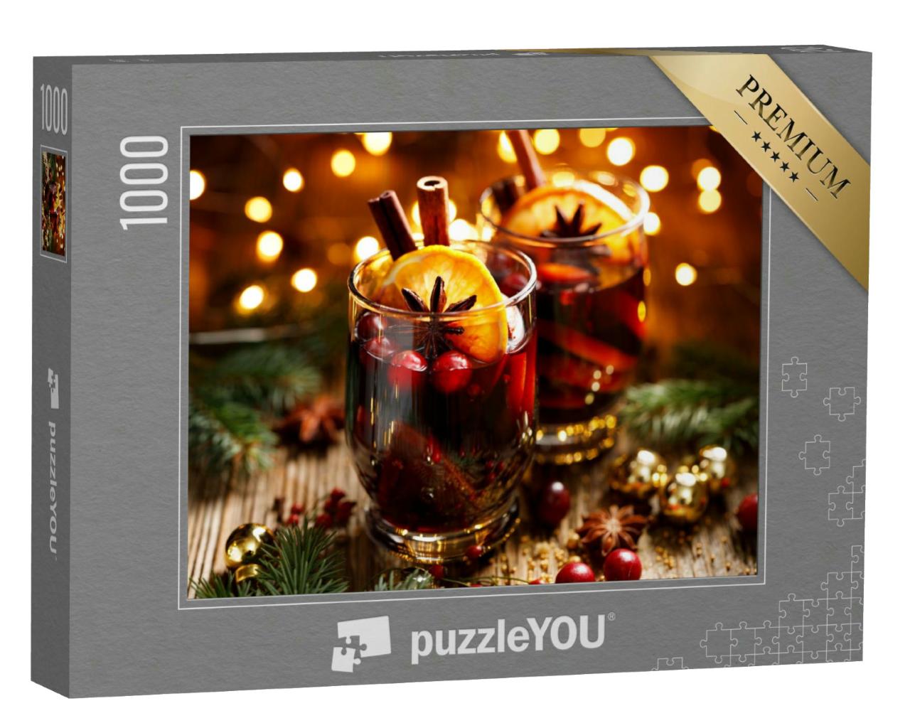 Puzzle 1000 Teile „Weihnachtsglühwein im Glas“
