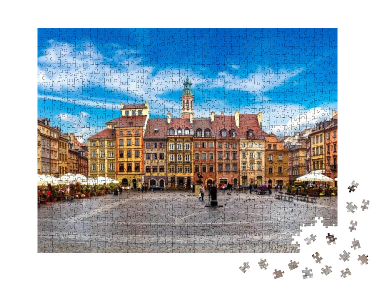 Puzzle 1000 Teile „Altstädter Platz von Warschau im Sommer, Polen“