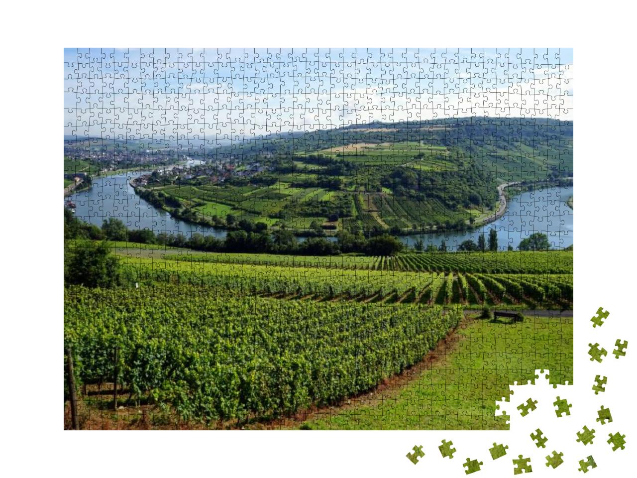 Puzzle 1000 Teile „Das Moseltal an der Grenze zwischen Deutschland und Luxemburg“