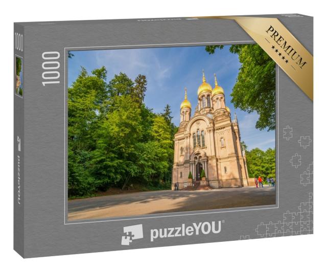 Puzzle 1000 Teile „Russische Kirche auf dem Neroberg in Wiesbaden, Deutschland“