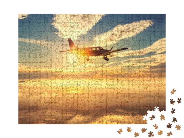 Puzzle 1000 Teile „Kleines einmotoriges Flugzeug“