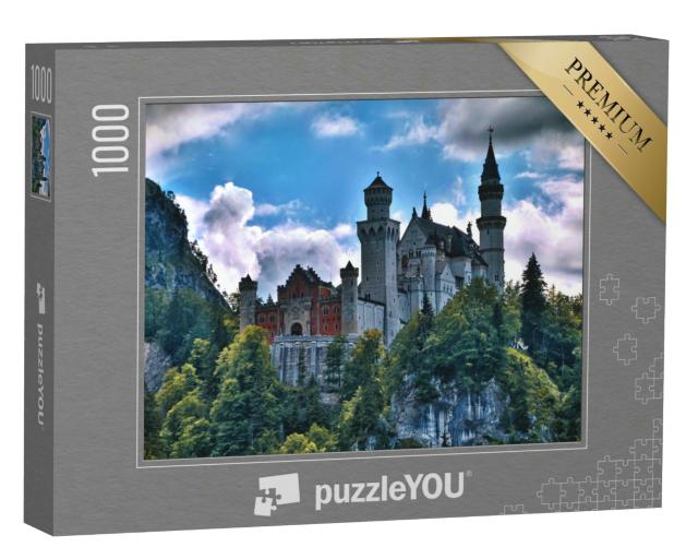 Puzzle 1000 Teile „Majestätisch: Schloss Neuschwanstein im Allgäu“