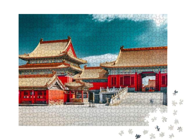 Puzzle 1000 Teile „Das Gelände des Museums der Verbotenen Stadt in Peking, China“