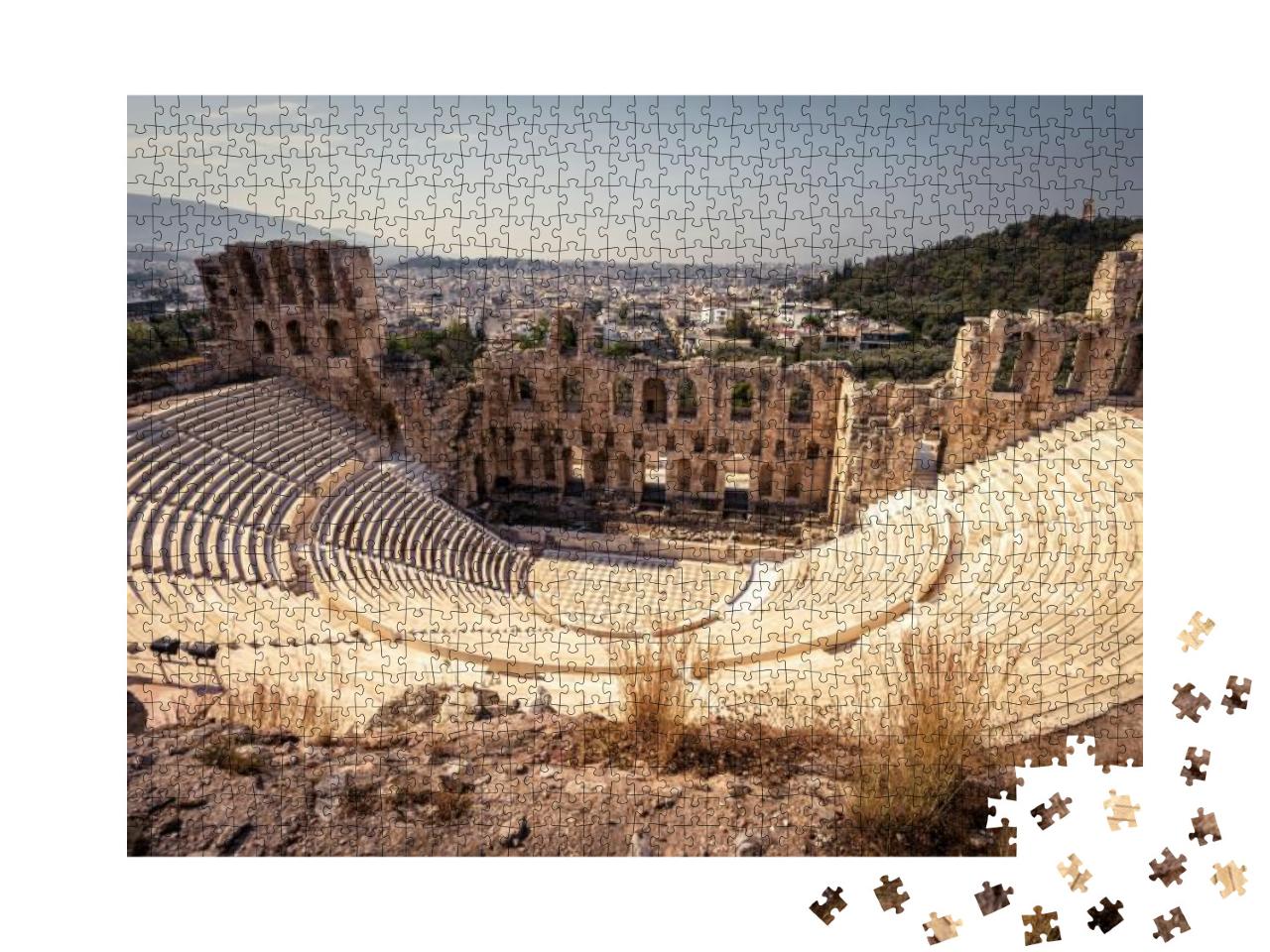 Puzzle 1000 Teile „Herodes Atticus auf der Akropolis von Athen, Griechenland“