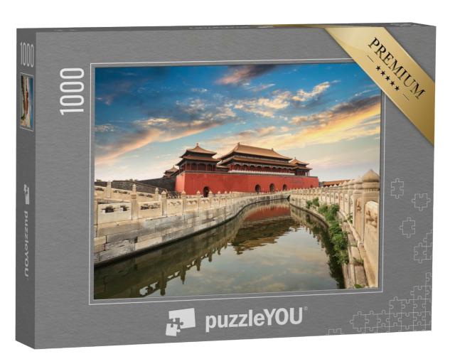 Puzzle 1000 Teile „Die Verbotene Stadt in Peking bei bewölktem Himmel“