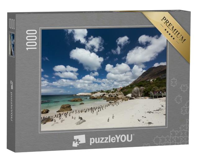 Puzzle 1000 Teile „Pinguine spazieren am Strand, Boulders Beach, Kapstadt, Südafrika“