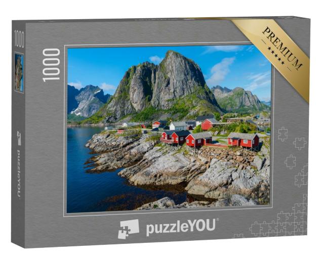 Puzzle 1000 Teile „Sommerlandschaft auf den Lofoten, Norwegen“