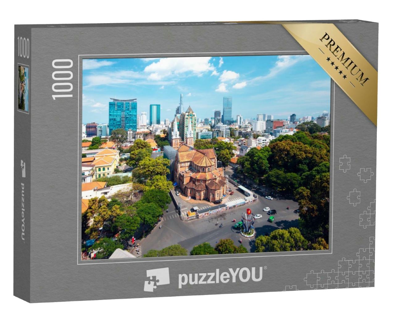 Puzzle 1000 Teile „Kathedrale Notre Dame, Ho-Chi-Minh-Stadt, Vietnam“