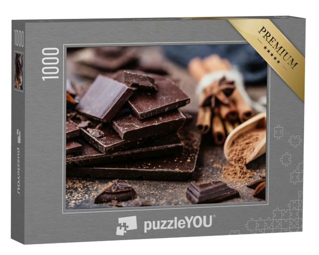 Puzzle 1000 Teile „Schokoladenstücke und Zimtstangen“