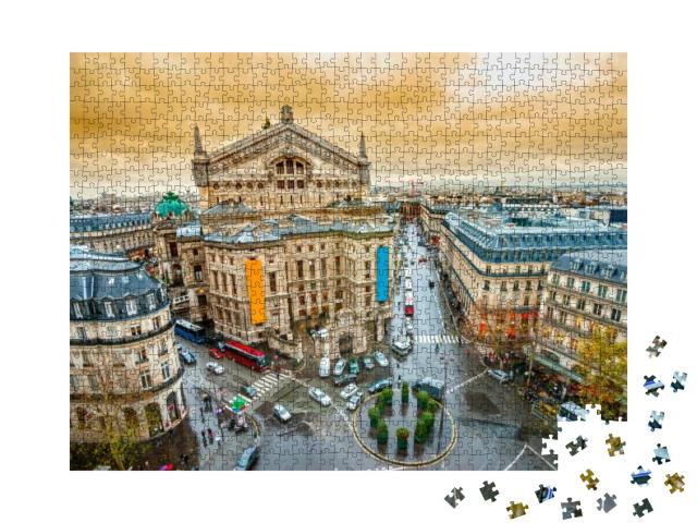 Puzzle 1000 Teile „Blick auf die Oper Garnier, Paris, Frankreich“