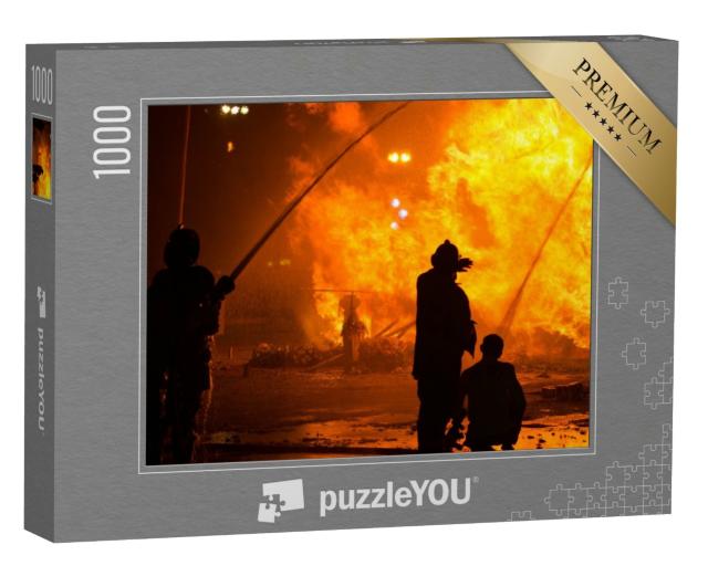 Puzzle 1000 Teile „Feuerwehr im Einsatz“