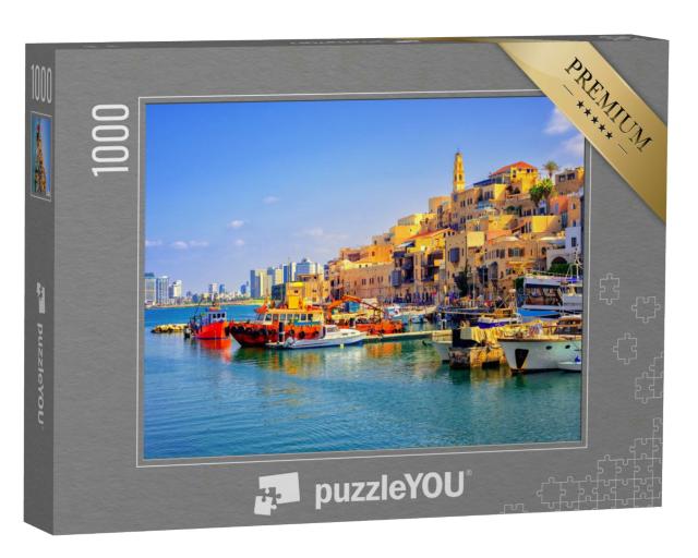 Puzzle 1000 Teile „Altstadt, Hafen von Jaffa und Skyline von Tel Aviv, Israel“