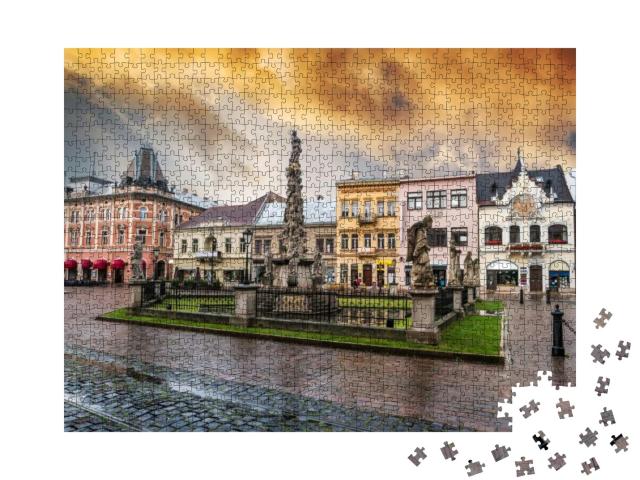 Puzzle 1000 Teile „Die Pestsäule auf dem Marktplatz von Košice, Slowakei“