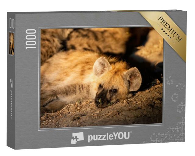 Puzzle 1000 Teile „Nahaufnahme einer jungen Hyäne“