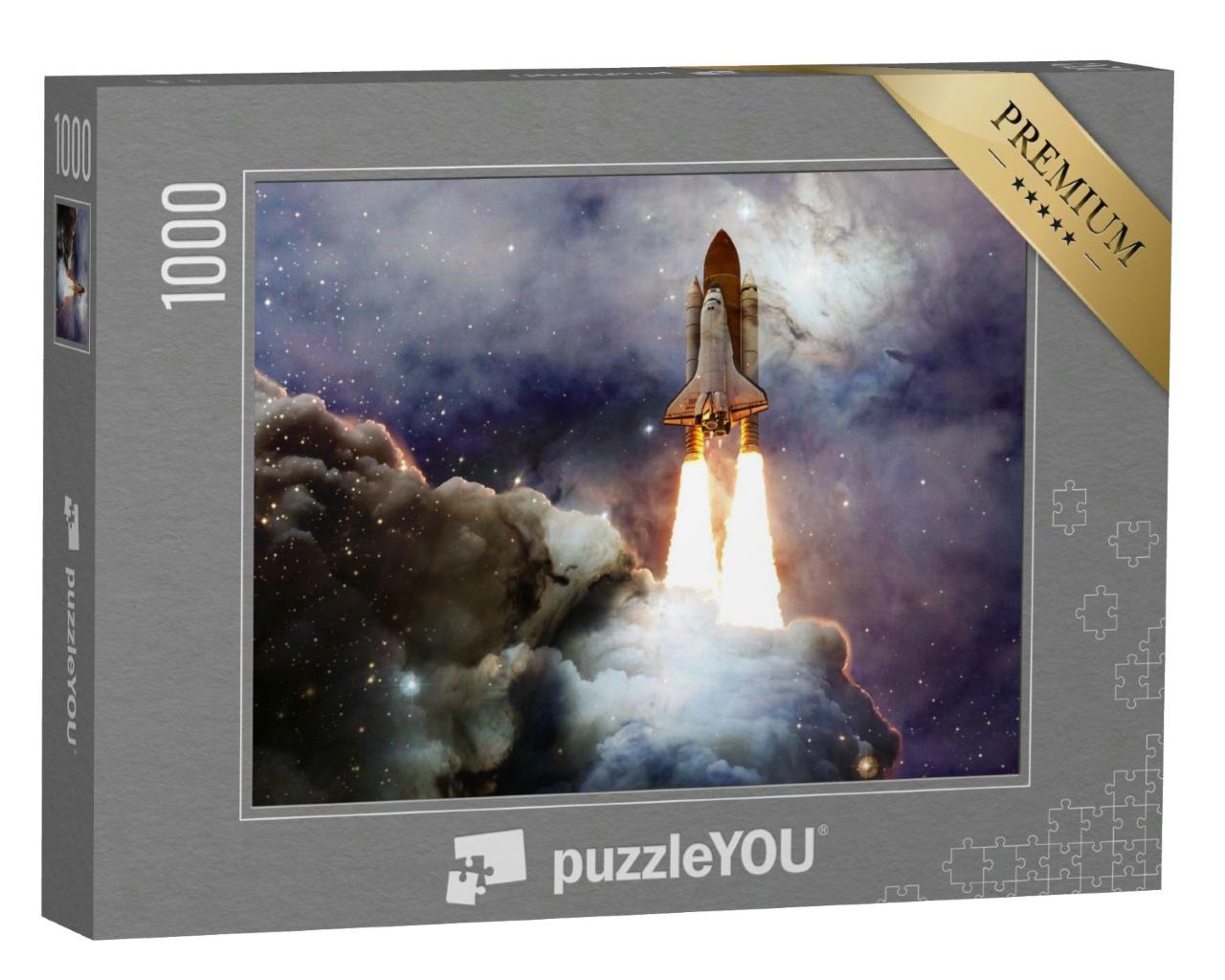 Puzzle 1000 Teile „Raumfähre beim Start zu einer Mission, NASA-Bildmaterial“