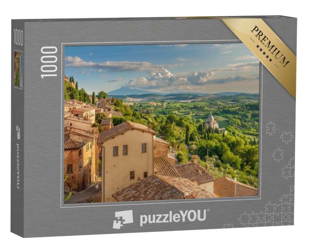 Puzzle 1000 Teile „Blick von Montepulciano über die Toskana, Italien“
