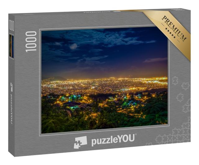 Puzzle 1000 Teile „Nachtansicht von Kingston, Jamaika“