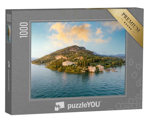 Puzzle 1000 Teile „Der Hügel von San Vigilio, Gardasee, Italien“