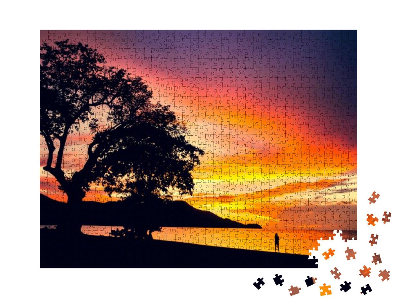 Puzzle 1000 Teile „Sonnenuntergang am Coco Strand, Guanacaste, Costa Rica“