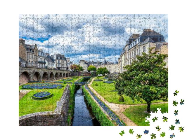 Puzzle 1000 Teile „Vannes, eine mittelalterliche Stadt in der Bretagne in Frankreich“