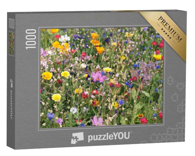 Puzzle 1000 Teile „Eine bunte Wiese mit Wildblumen“