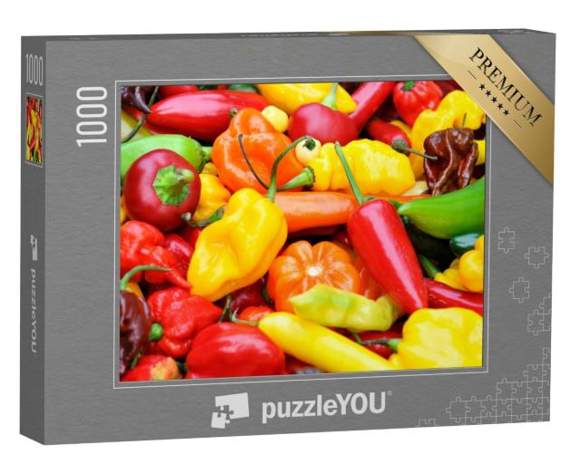 Puzzle 1000 Teile „Mischung von scharfen Chilischoten“